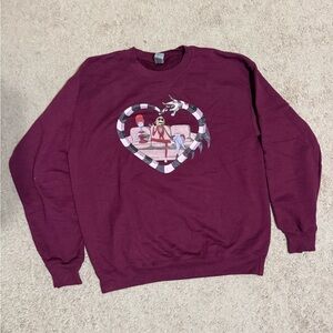 Gildan Heavy Blend Burgundy Beetlejuice Sweatshirt